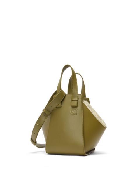 Compact Hammock bag in mellow calfskin and canvas