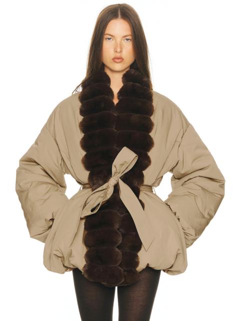Bubble Puffer With Faux Fur