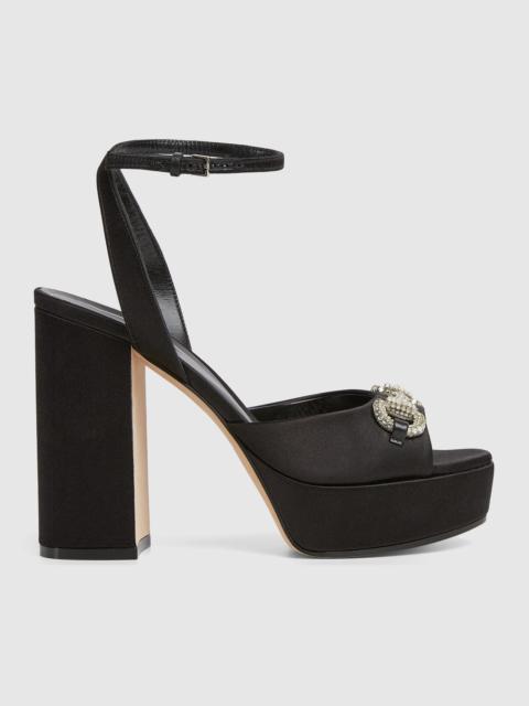 Women's platform sandal with Horsebit