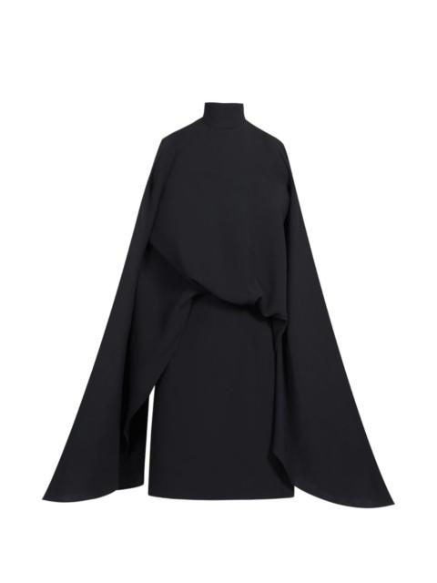 Bacall high-neck open-sleeve dress