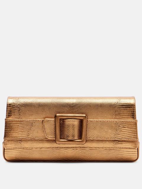 Maygot metallic leather clutch