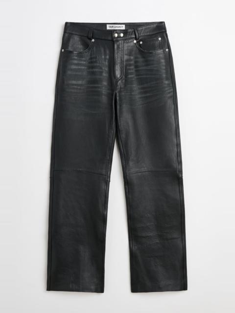 Carlson Cut Whisker Black Buffed Lambskin