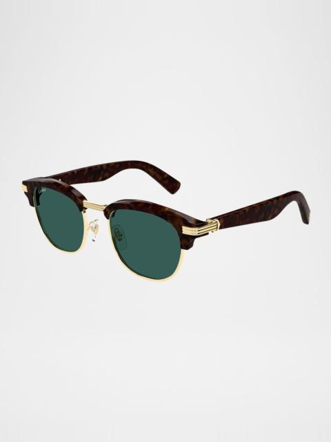 Men's Round Two-Tone Sunglasses