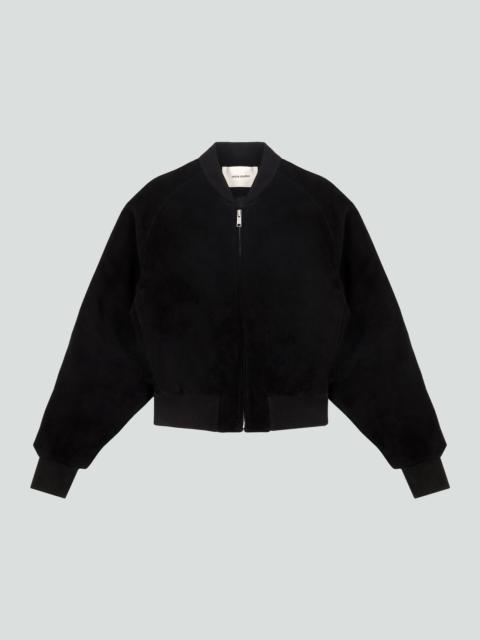 RAGLAN BOMBER BLACK SUEDE