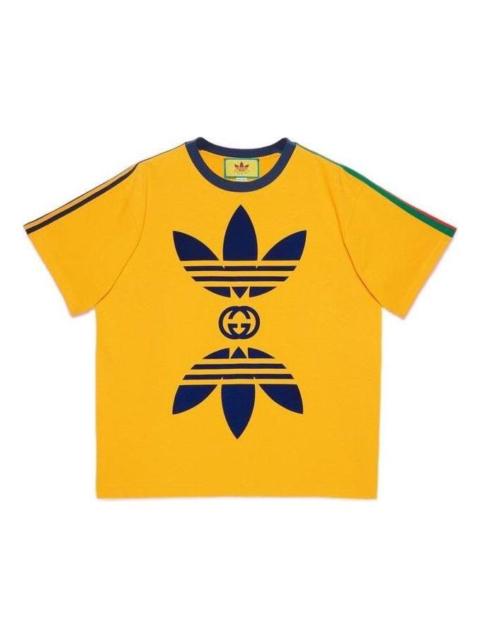 Gucci x adidas Cotton Jersey T-Shirt 'Yellow' 691636-XJEKR-7219