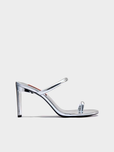 Pipe Heel In Silver