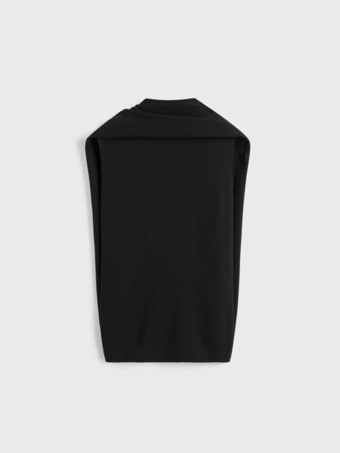 Cocoon cape blouse black
