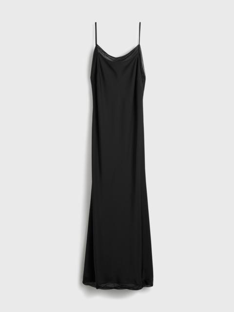 Satin slip dress black