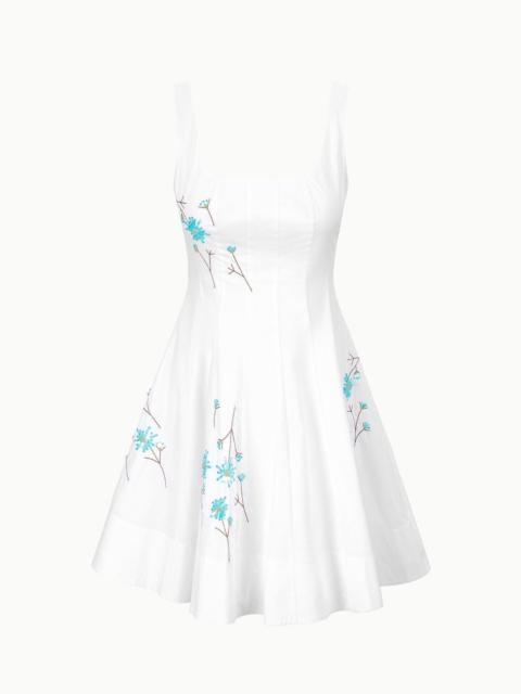 STAUD MINI WELLS DRESS DANDELION WHITE