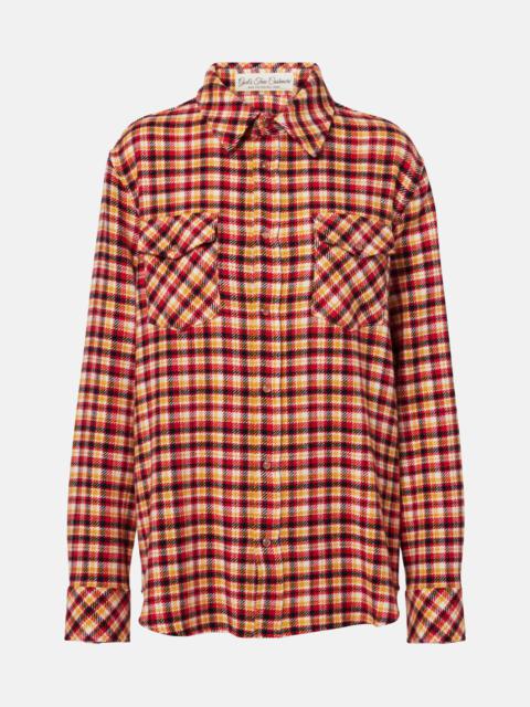 Time plaid cashmere shirt