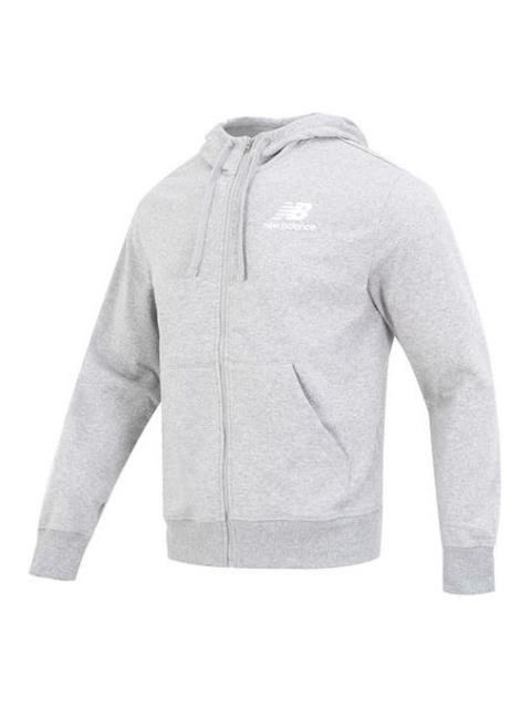 New Balance Essentials Stacked Logo French Terry Jacket 'Classic Grey' MJ31536-AG