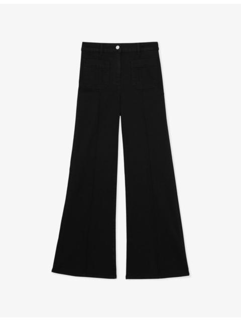 Sakura Flared-Leg High-Rise Denim-Blend Jeans