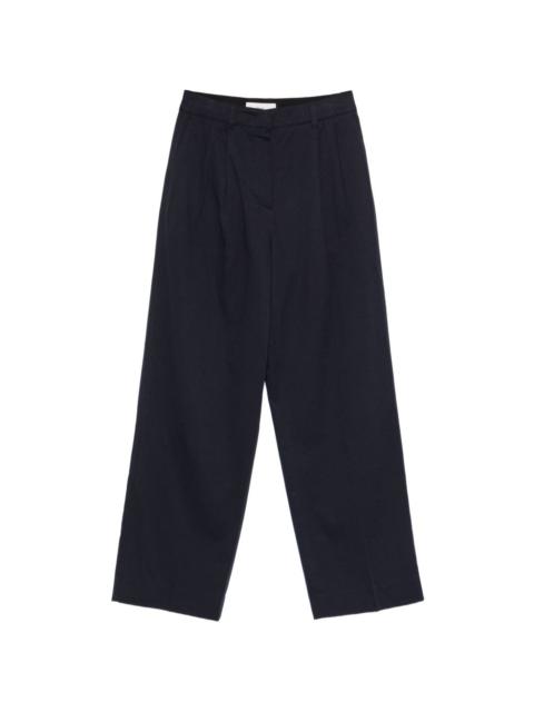 pleated tailored trousers
