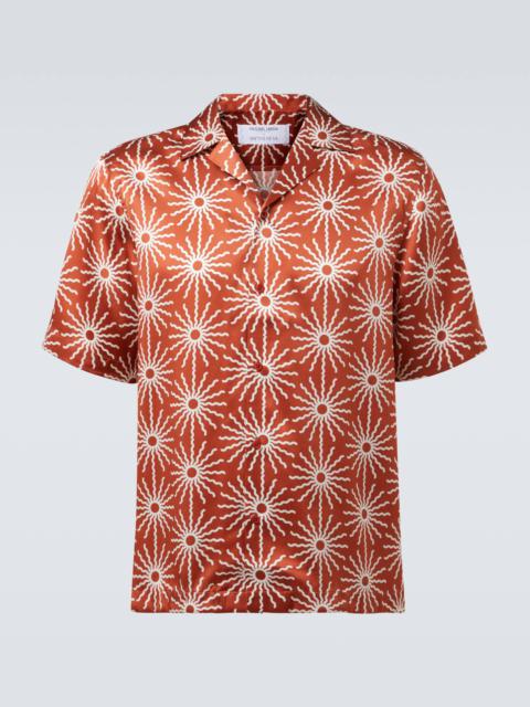 Roberto printed silk bowling shirt