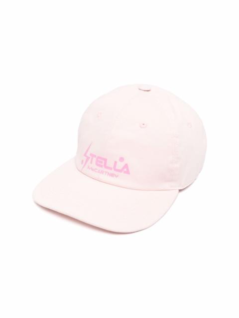 logo-print flat-peak cap