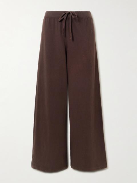 Wide-leg Cotton-jersey Sweatpants