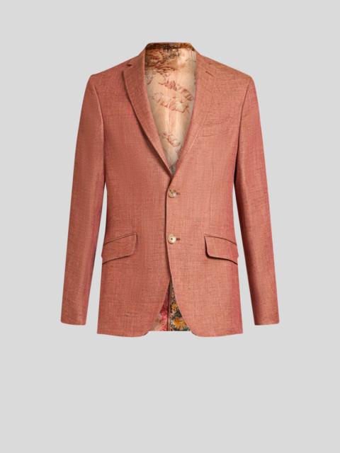 SLUB LINEN-BLEND BLAZER