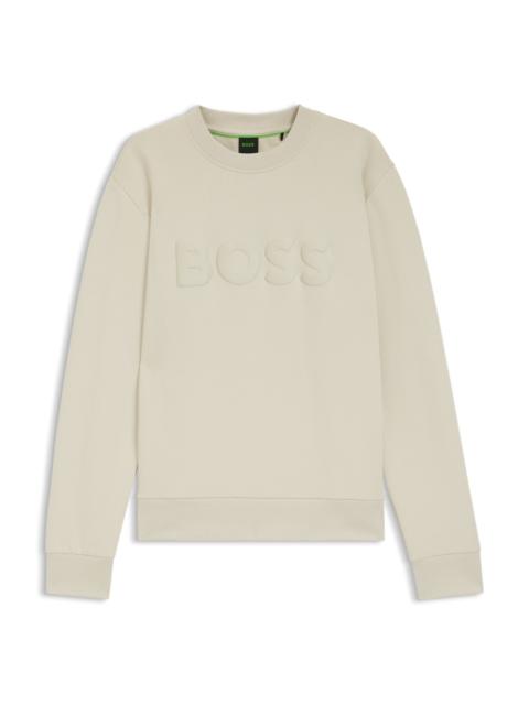 TONAL-LOGO SWEATSHIRT IN STRETCH COTTON