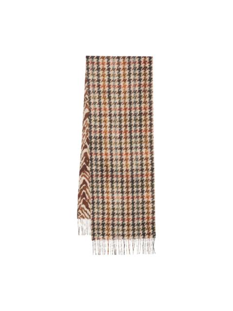 houndstooth-print scarf