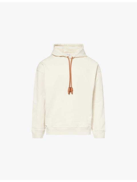Relaxed-Fit Embroidered-Logo Cotton Hoodie