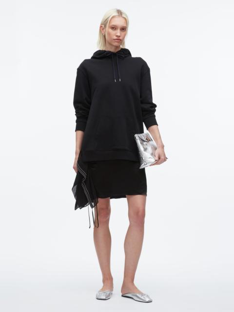 Hoodie Combo Dress with Satin Skirt