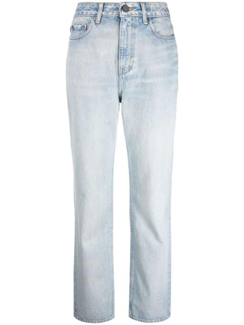 straight-leg high-rise jeans