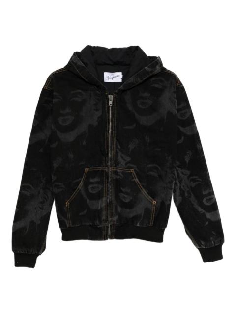 printed hooded jacket