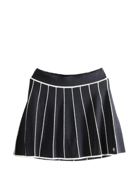 striped pleated mini skirt