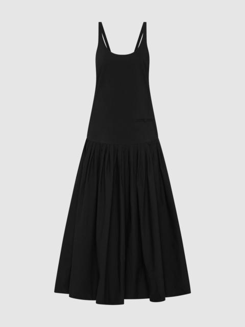 Relaxed Pleat Dress - Black