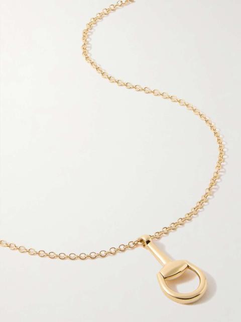 Horsebit 18-karat gold necklace