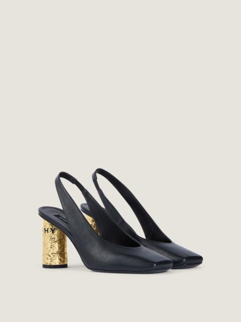 TAPE SLINGBACKS IN LEATHER