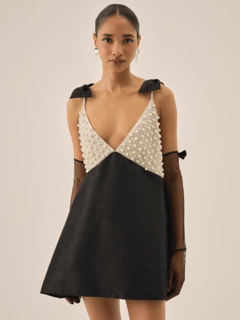 Pearly Bow Mini Dress