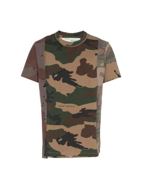 Off-White Camouflage Reconstructured Camo Short Sleeve OMAA056F181850429901