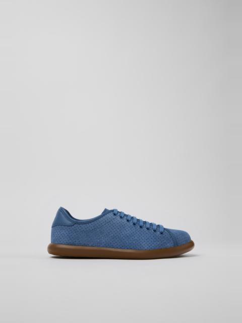 Blue Nubuck Sneakers for Women.