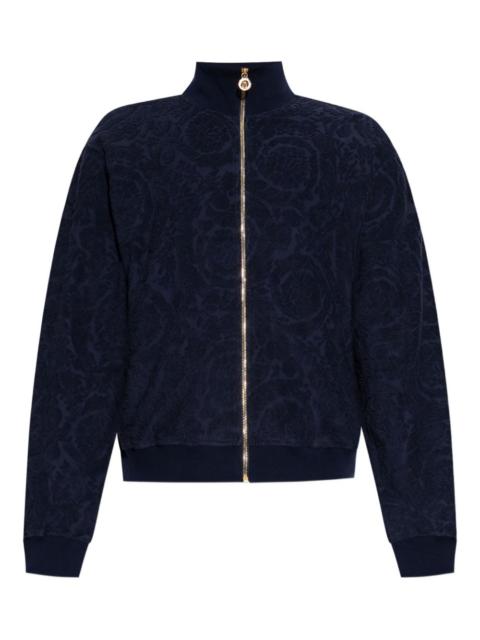 Barocco-jacquard zip-up jacket