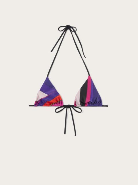 IRIDE PRINT TRIANGLE BIKINI TOP