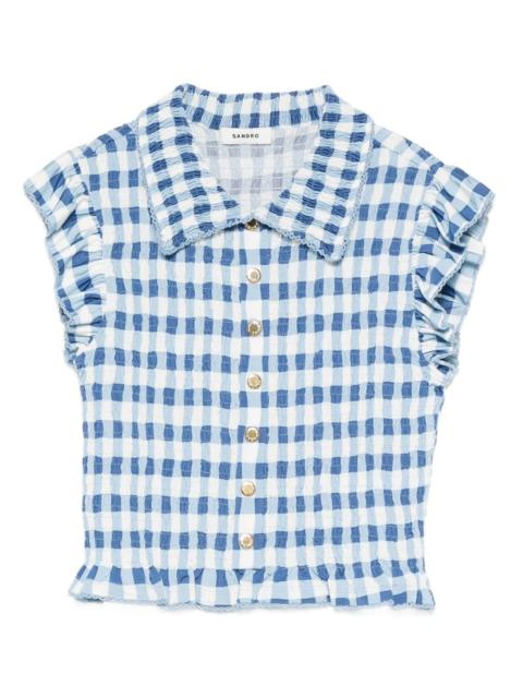 ruffled gingham shirt