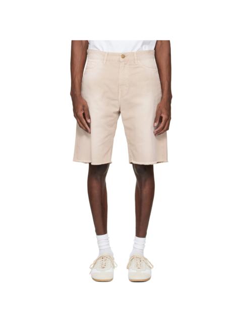Beige 5-Pocket Chino Shorts
