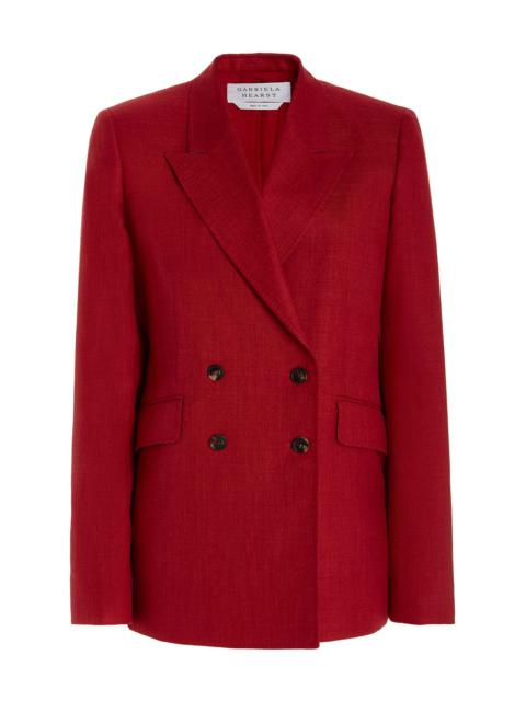 Angela Blazer in Silk Wool with Linen