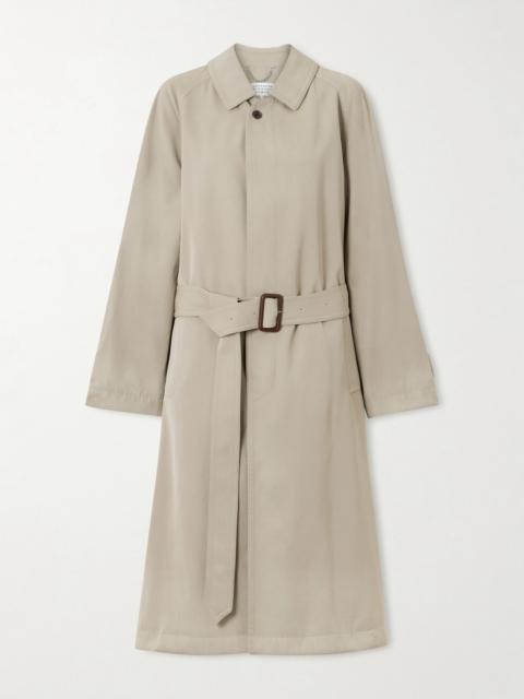 Belted Wool-gabardine Trench Coat