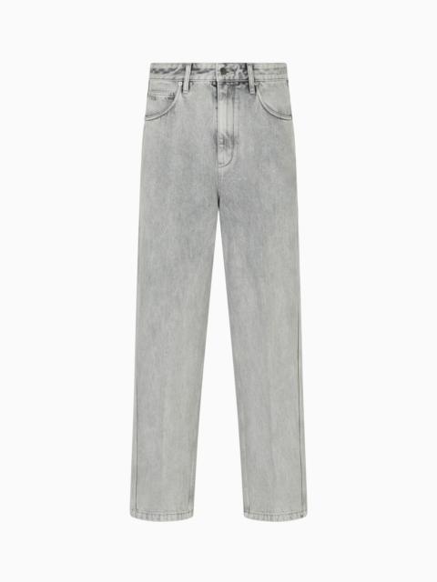 ASV J80 BAGGY TWIST-FIT JEANS IN STONE-WASHED BLEACHED DENIM