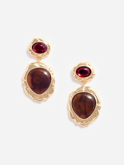 Mottled Gold Multi Tiered Earrings