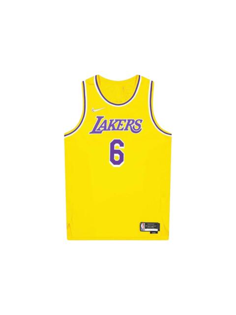 Nike NBA L.A. Lakers LeBron James Icon Edition Authentic Jersey Yellow