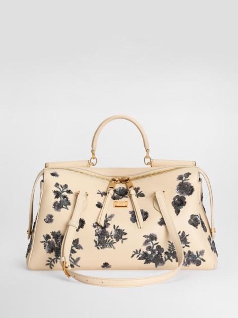 Medium Vittoria handbag with embroidery