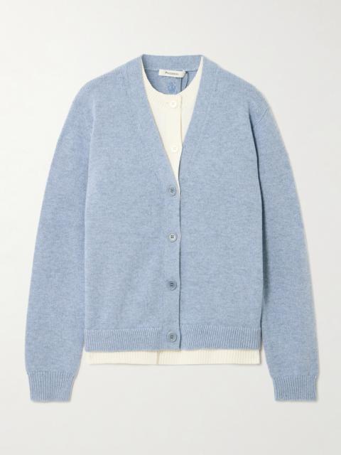 Layered Wool And Cashmere-blend Cardigan