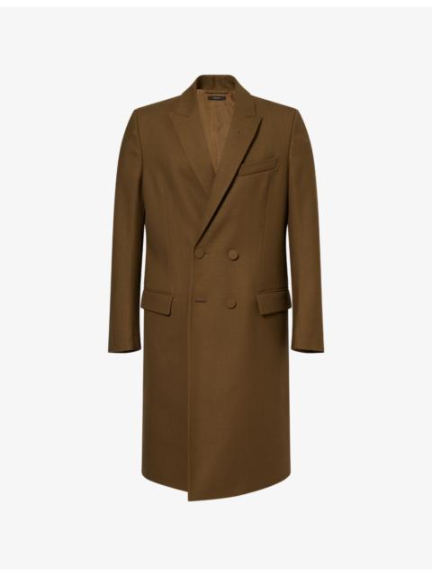 Double-Breasted Longline Wool Coat