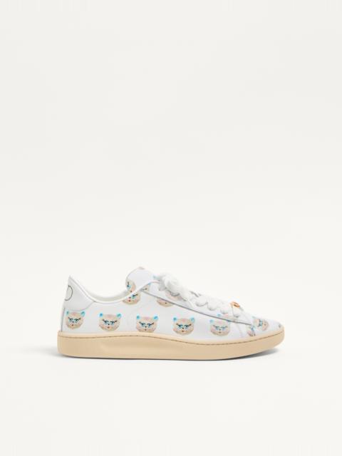 ROYCO SNEAKER IN NAPPA CALFSKIN WITH LE CHAT DE LA MAISON MOTIF