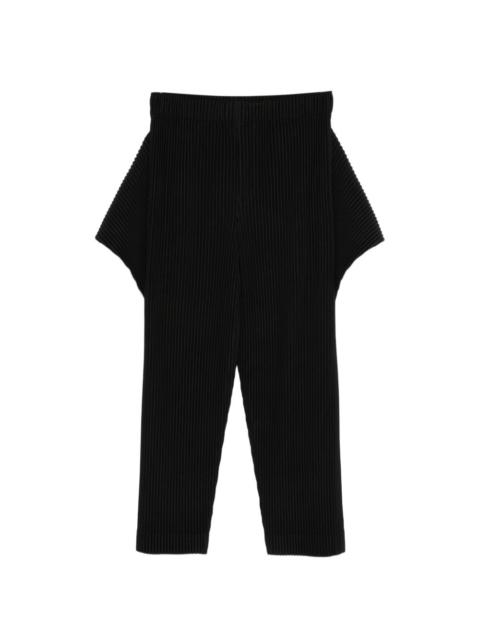 pleated cropped trousers