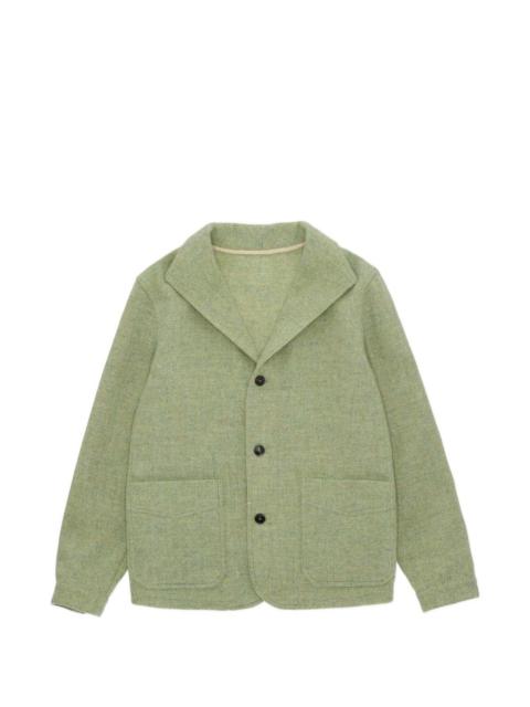 Scotland herringbone patch-pocket jacket