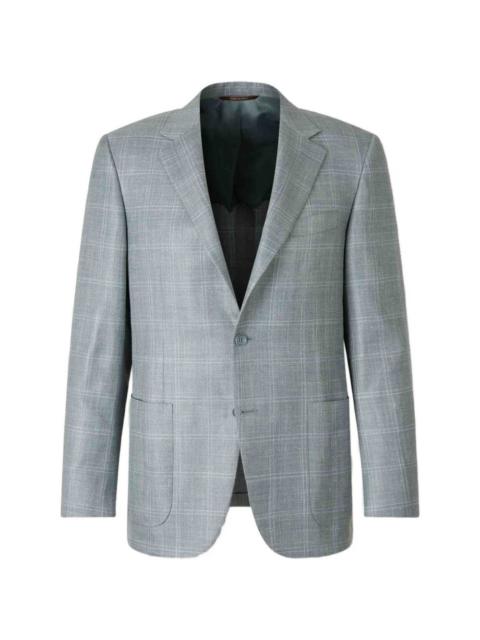 checked-pattern blazer